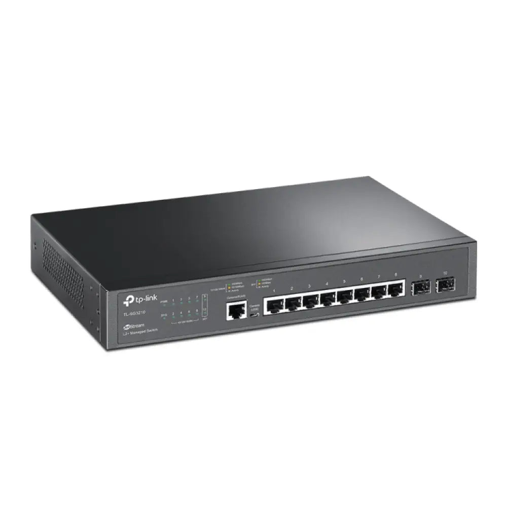 TP-Link JetStream TL-SG3210 switch Gestionado L2/L3 Gigabit Ethernet (10/100/1000) 1U Negro - detalle