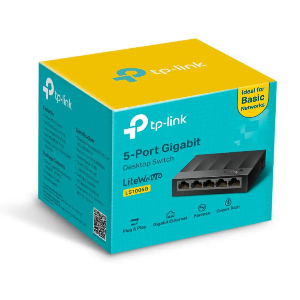 TP-Link LS1005G switch No administrado Gigabit Ethernet (10/100/1000) Negro - detalle