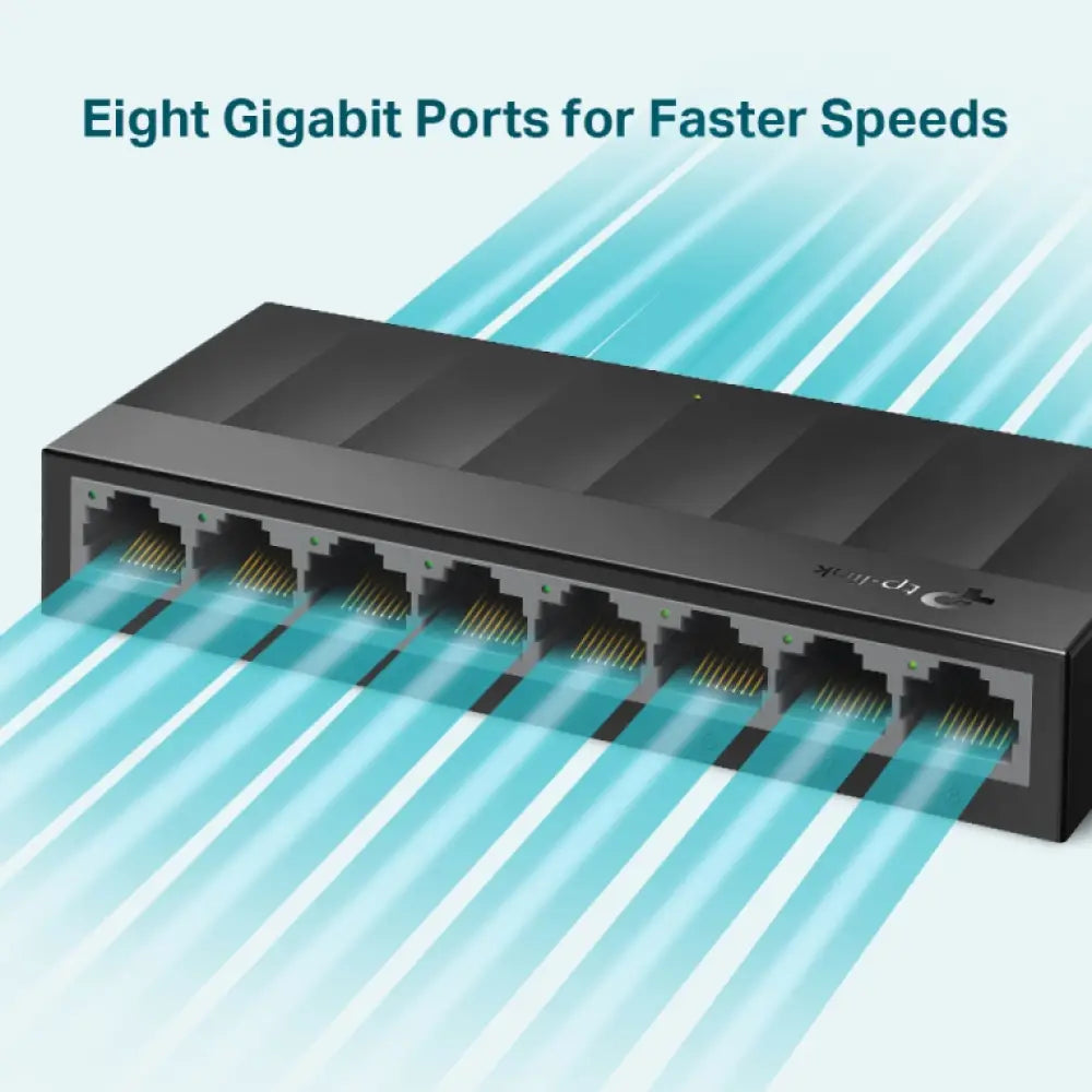 TP-Link LS1008G switch No administrado Gigabit Ethernet (10/100/1000) Negro - detalle