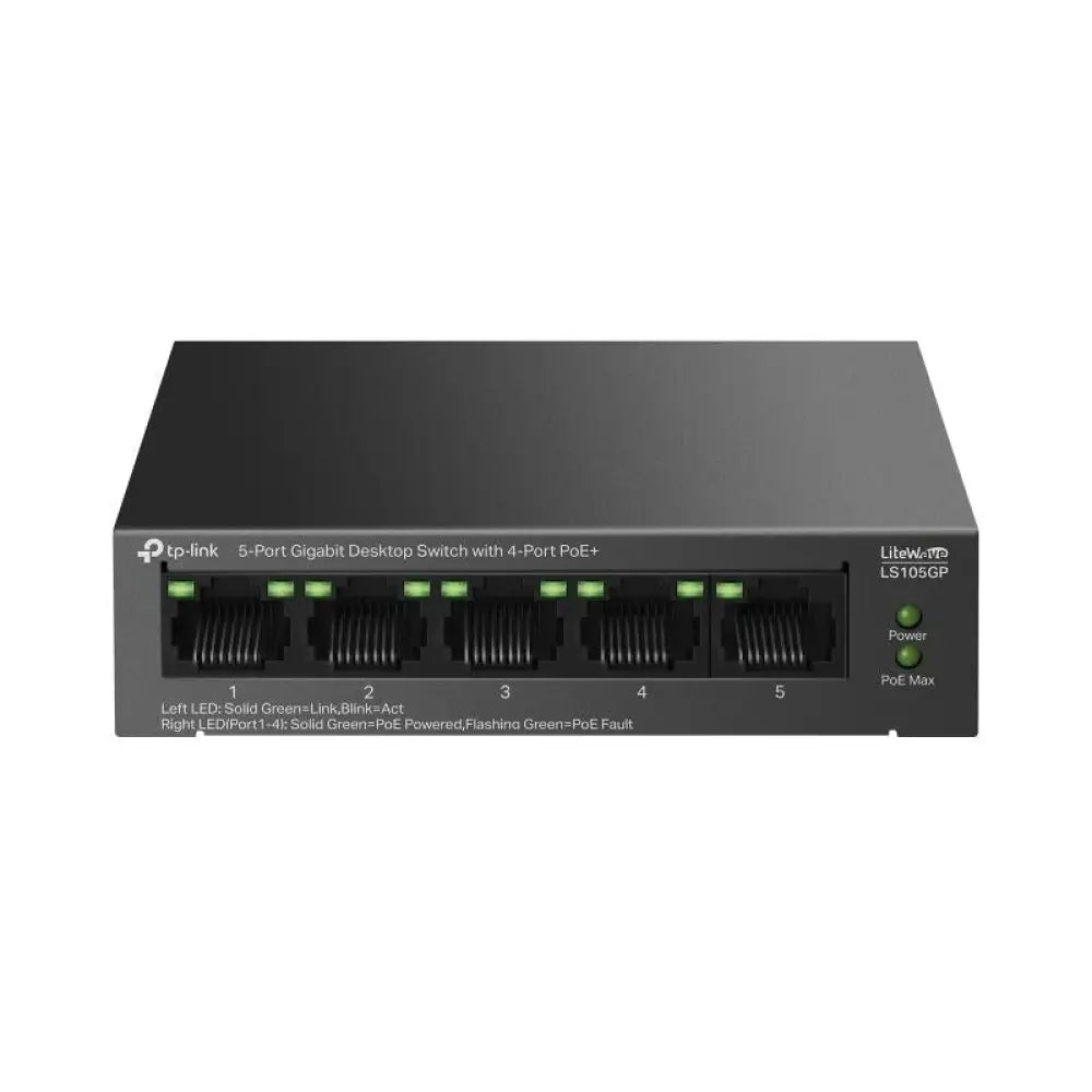 TP-Link LS105GP Switch 4xGb PoE+ 1xGb 65w - detalle