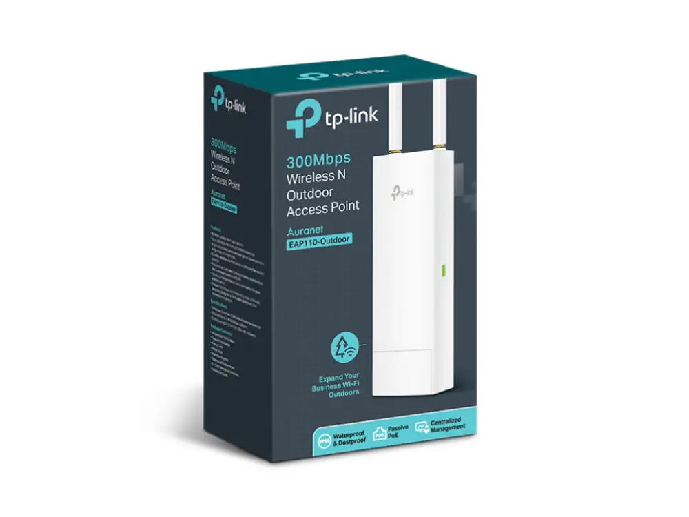 TP-Link Omada EAP110-Outdoor 300 Mbit/s Blanco Energía sobre Ethernet (PoE) - detalle
