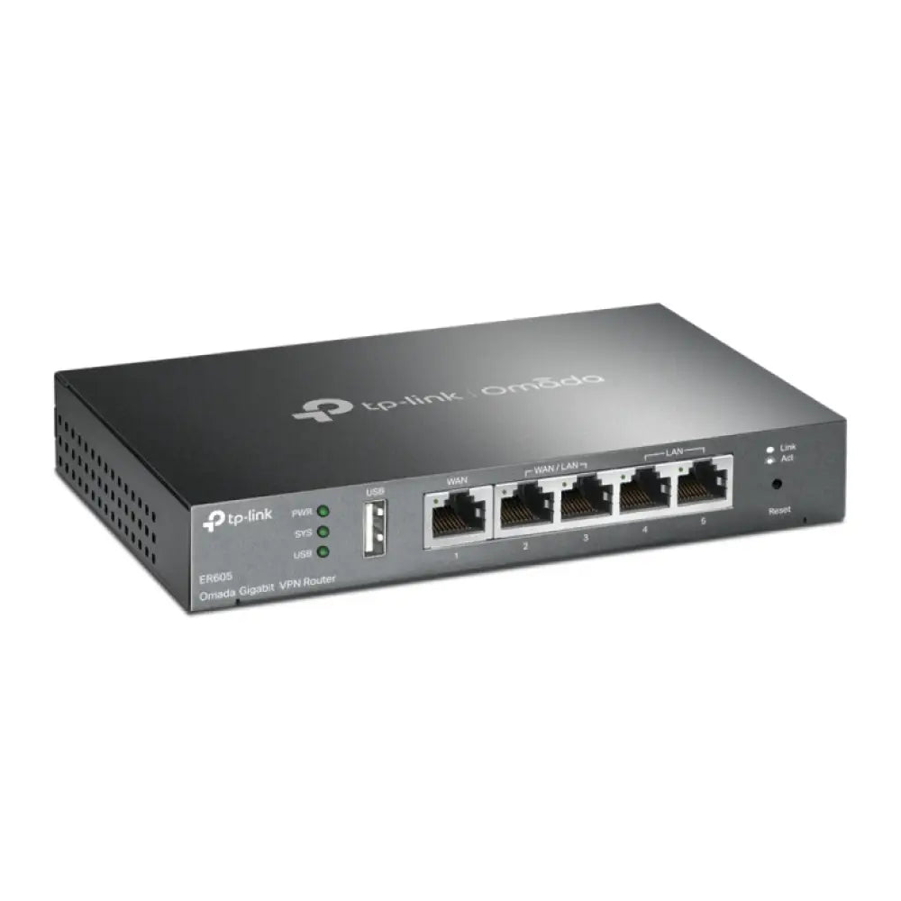 TP-Link Omada ER605 router Gigabit Ethernet Negro - detalle