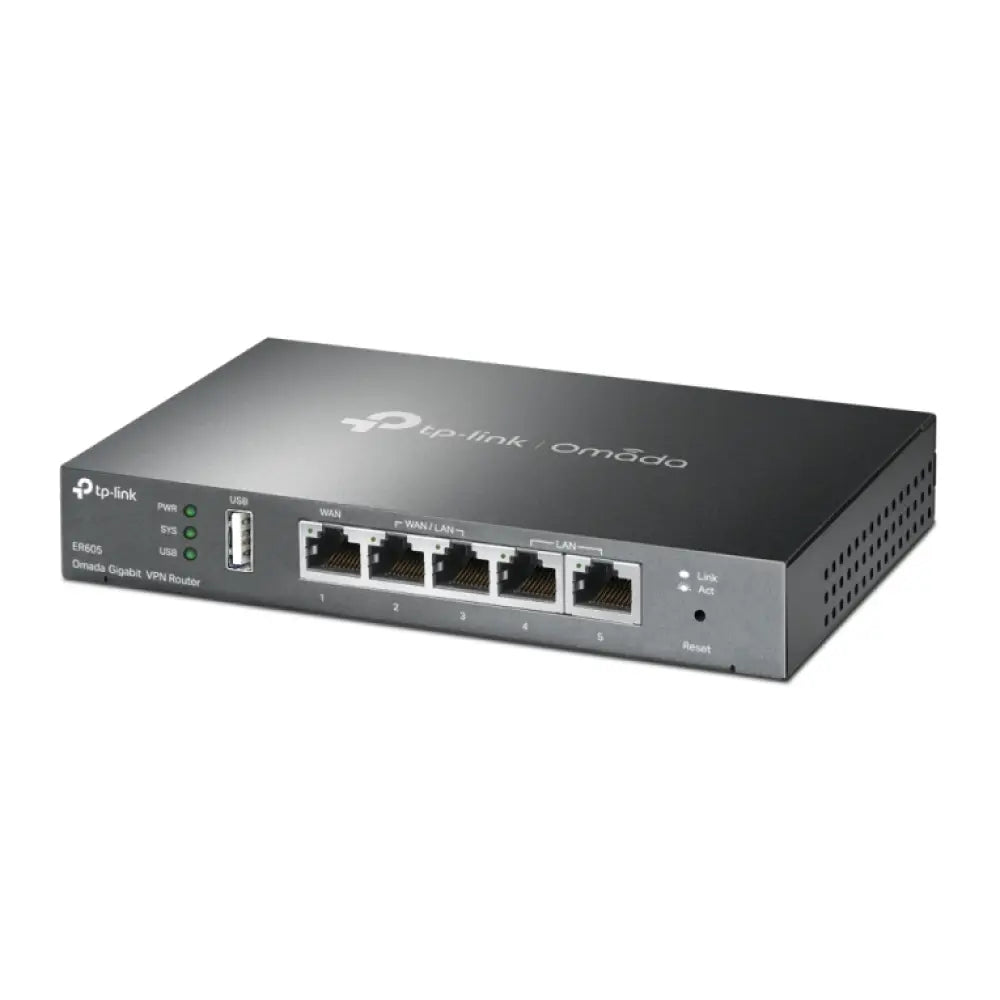 TP-Link Omada ER605 router Gigabit Ethernet Negro - detalle