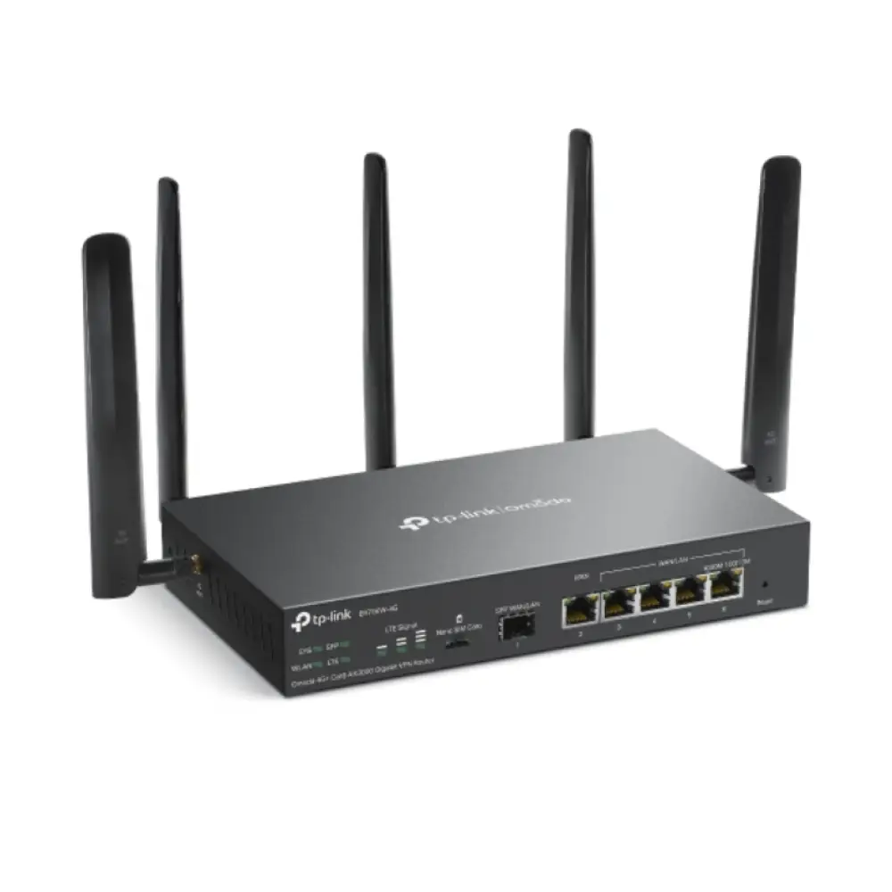 TP-Link Omada ER706W-4G router inalámbrico Gigabit Ethernet Doble banda (2.4 GHz / 5 GHz) Negro - detalle