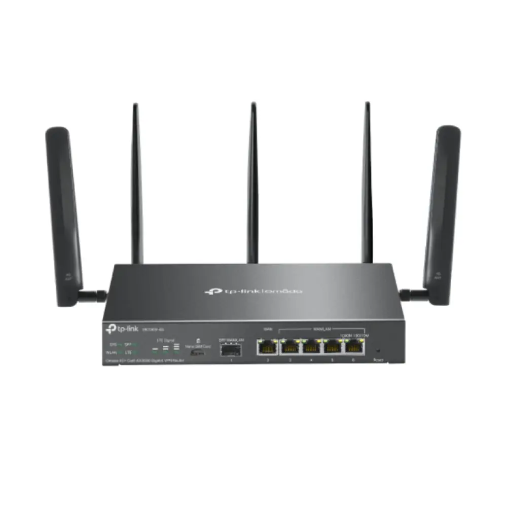 TP-Link Omada ER706W-4G router inalámbrico Gigabit Ethernet Doble banda (2.4 GHz / 5 GHz) Negro - detalle