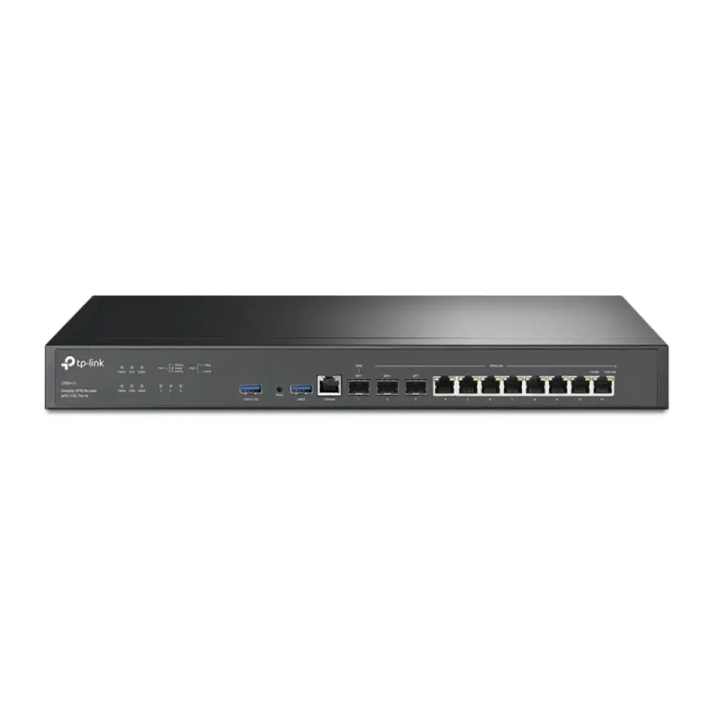 TP-Link Omada ER8411 router Gigabit Ethernet Negro - detalle