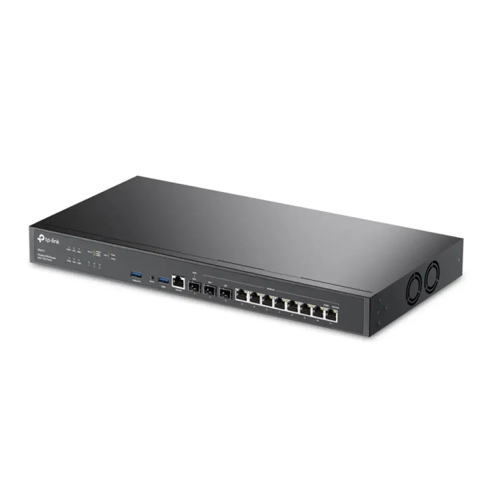 TP-Link Omada ER8411 router Gigabit Ethernet Negro - detalle