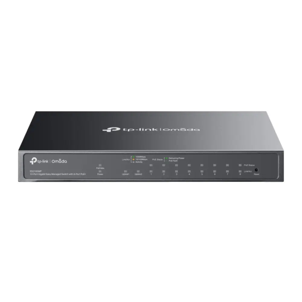 TP-Link Omada ES210GMP switch Gestionado Gigabit Ethernet (10/100/1000) Energía sobre Ethernet (PoE) Negro - detalle
