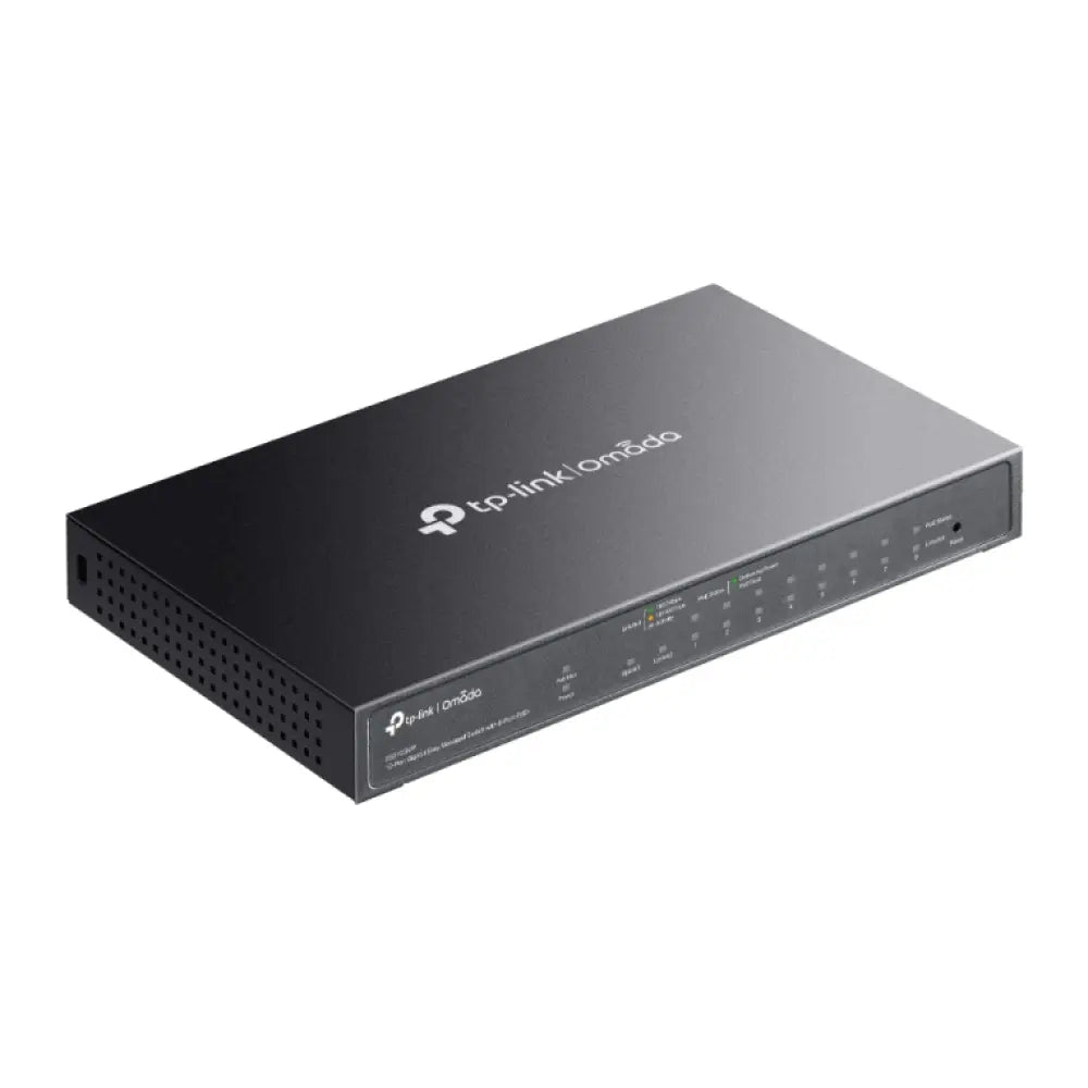 TP-Link Omada ES210GMP switch Gestionado Gigabit Ethernet (10/100/1000) Energía sobre Ethernet (PoE) Negro - detalle