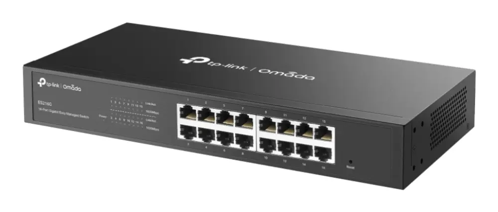 TP-Link Omada ES216G switch Gestionado L2 Gigabit Ethernet (10/100/1000) Negro - detalle