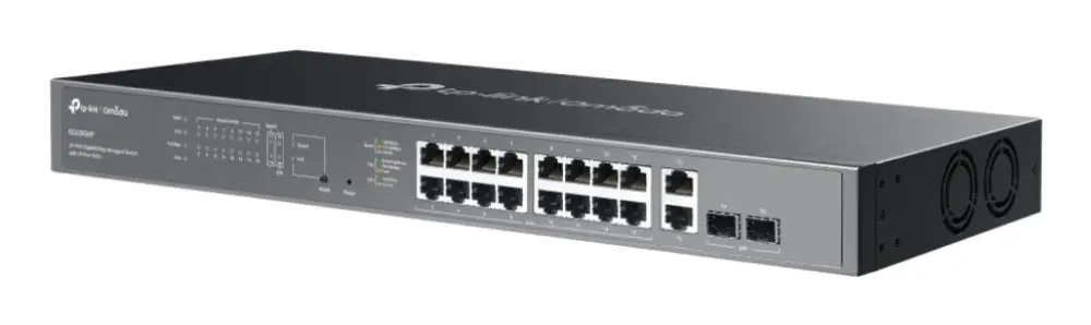 TP-Link Omada ES220GMP switch Gestionado L2 Gigabit Ethernet (10/100/1000) Energía sobre Ethernet (PoE) Negro - detalle