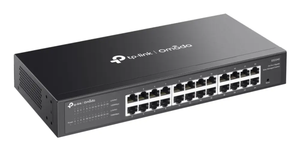 TP-Link Omada ES224G switch Gestionado L2 Gigabit Ethernet (10/100/1000) Negro - detalle