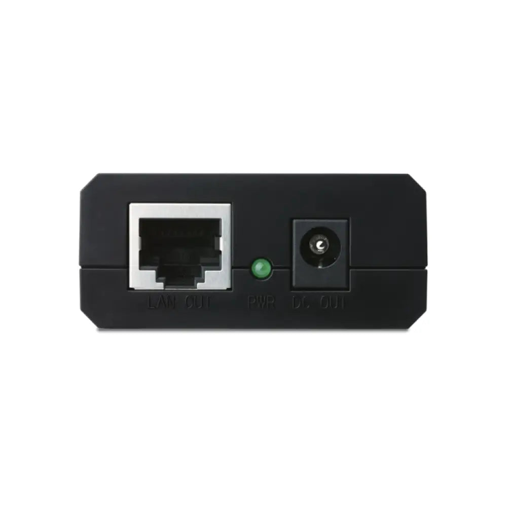 Divisor de red TP-Link Omada POE10R en color negro, splitter de energía sobre Ethernet PoE para conexiones de red confiables.