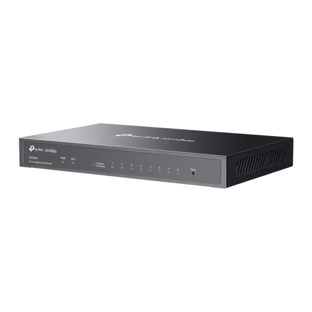 TP-Link Omada SG2008 switch Gestionado L2/L2+ Gigabit Ethernet (10/100/1000) Negro - detalle