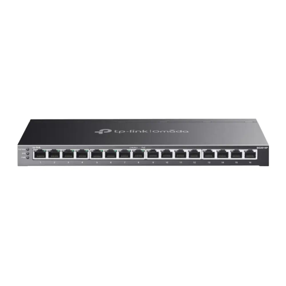 TP-Link Omada SG2016P switch Gestionado L2/L2+ Gigabit Ethernet (10/100/1000) Energía sobre Ethernet (PoE) Negro - detalle