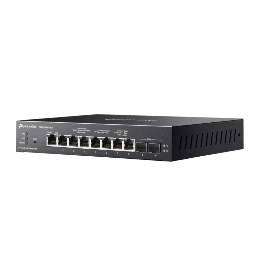 TP-Link Omada SG2210XMP-M2 switch Gestionado L2/L2+ 2.5G Ethernet (100/1000/2500) Energía sobre Ethernet (PoE) Montaje en pared/escritorio Negro - detalle