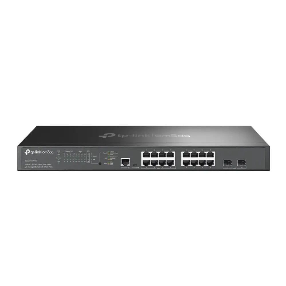 TP-Link Omada SG3218XP-M2 switch Gestionado L2+ 2.5G Ethernet (100/1000/2500) Energía sobre Ethernet (PoE) 1U Negro - detalle