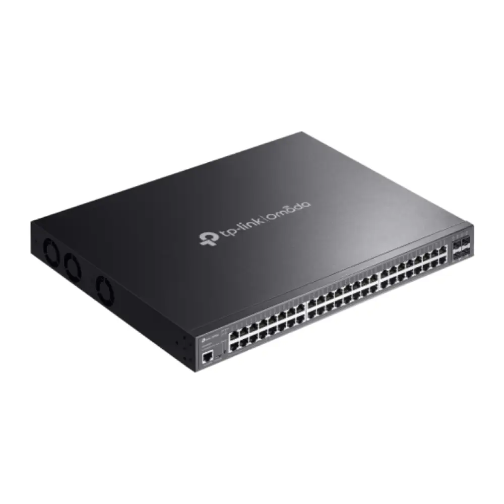 TP-Link Omada SG3452XMPP switch Gestionado L2+ Gigabit Ethernet (10/100/1000) Energía sobre Ethernet (PoE) 1U Negro - detalle