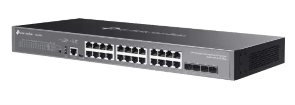 TP-Link Omada SG5428X switch Gestionado L3 Gigabit Ethernet (10/100/1000) Negro - detalle