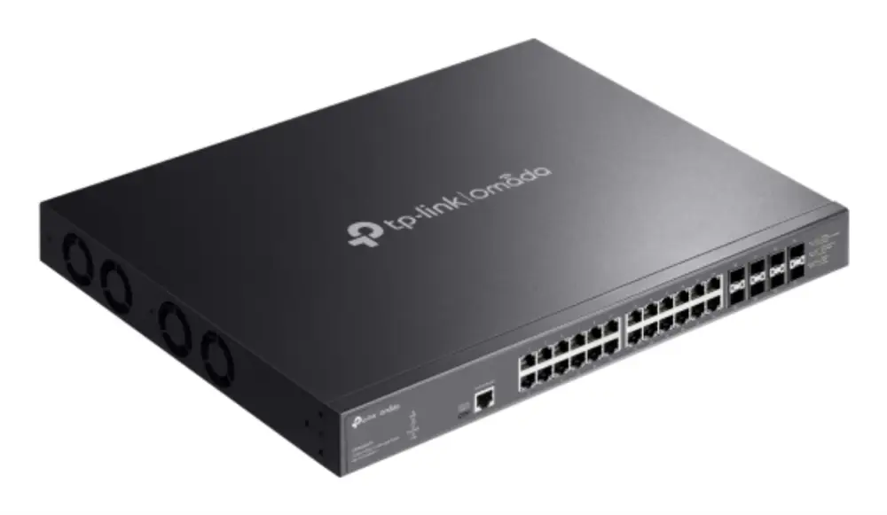 TP-Link Omada SX3832MPP switch Gestionado L2+ 10G Ethernet (100/1000/10000) Energía sobre Ethernet (PoE) DIN rail Negro - detalle