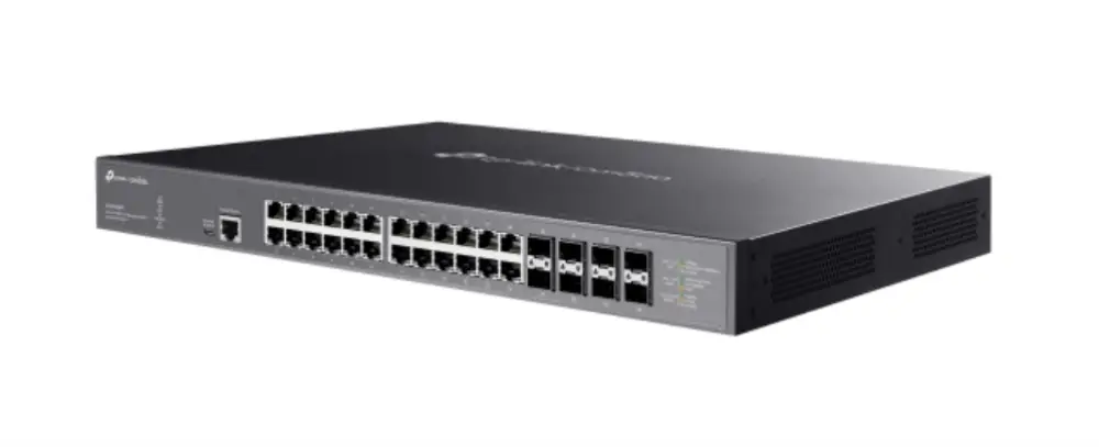 TP-Link Omada SX3832MPP switch Gestionado L2+ 10G Ethernet (100/1000/10000) Energía sobre Ethernet (PoE) DIN rail Negro - detalle