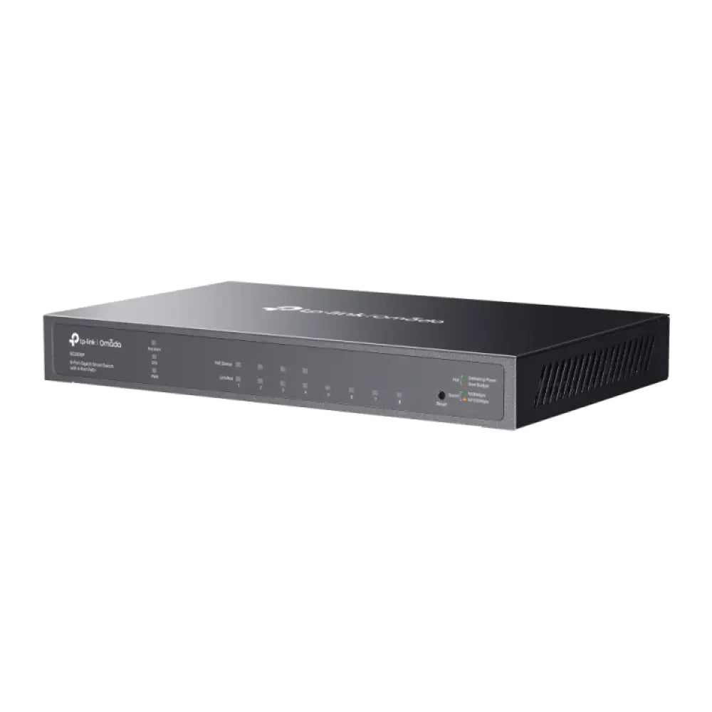 TP-Link Omada TL-SG2008P Gestionado L2/L2+ Gigabit Ethernet (10/100/1000) Energía sobre Ethernet (PoE) Negro - detalle