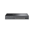 Interruptor TP-Link Omada TL-SG2210MP gestionado L2/L2+ con 8 puertos Gigabit, PoE y puertos SFP en negro.