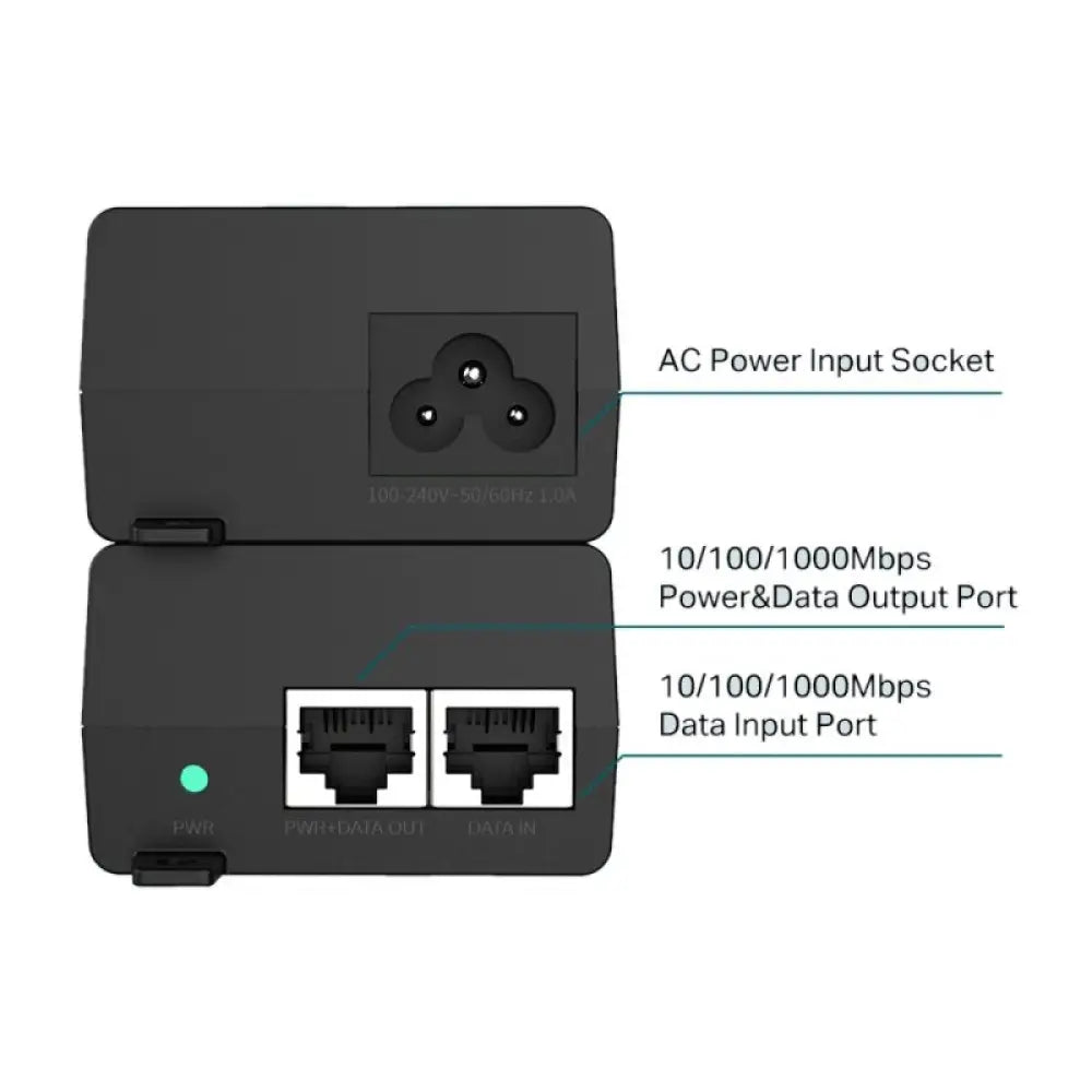 TP-Link PoE160S Inyector PoE+ 2xGb - detalle