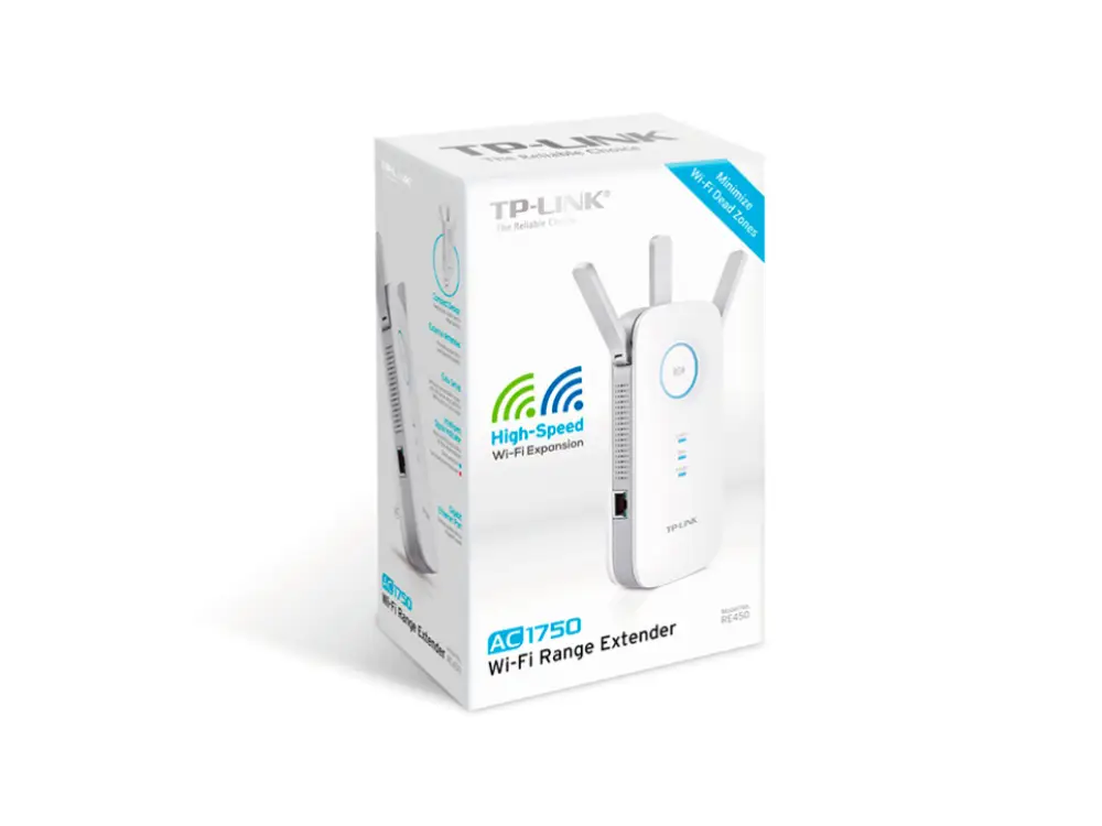 TP-Link RE450 ampliador de red Transmisor de red Blanco 10. 100. 1000 Mbit/s - detalle