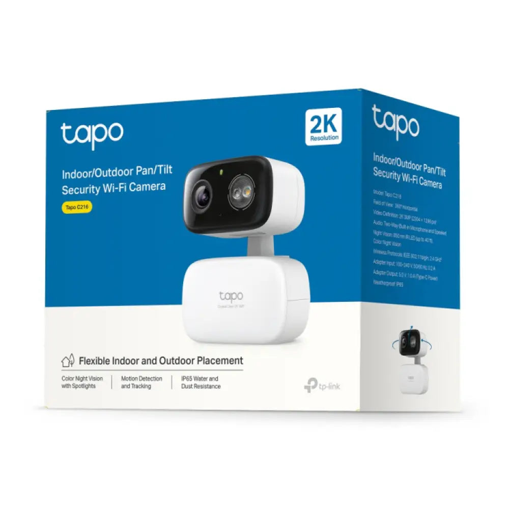 TP-Link Tapo C216 Caja Cámara de seguridad IP Interior 2304 x 1296 Pixeles Techo/Pared/Escritorio - detalle