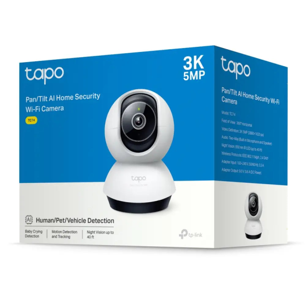 TP-Link Tapo TC74 cámara de vigilancia Bombilla Cámara de seguridad IP Interior 2880 x 1620 Pixeles Techo/Escritorio - detalle