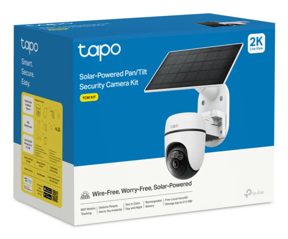 TP-Link Tapo TC90 KIT cámara de vigilancia Bombilla Cámara de seguridad IP Exterior 2304 x 1296 Pixeles Techo/Pared/Poste - detalle