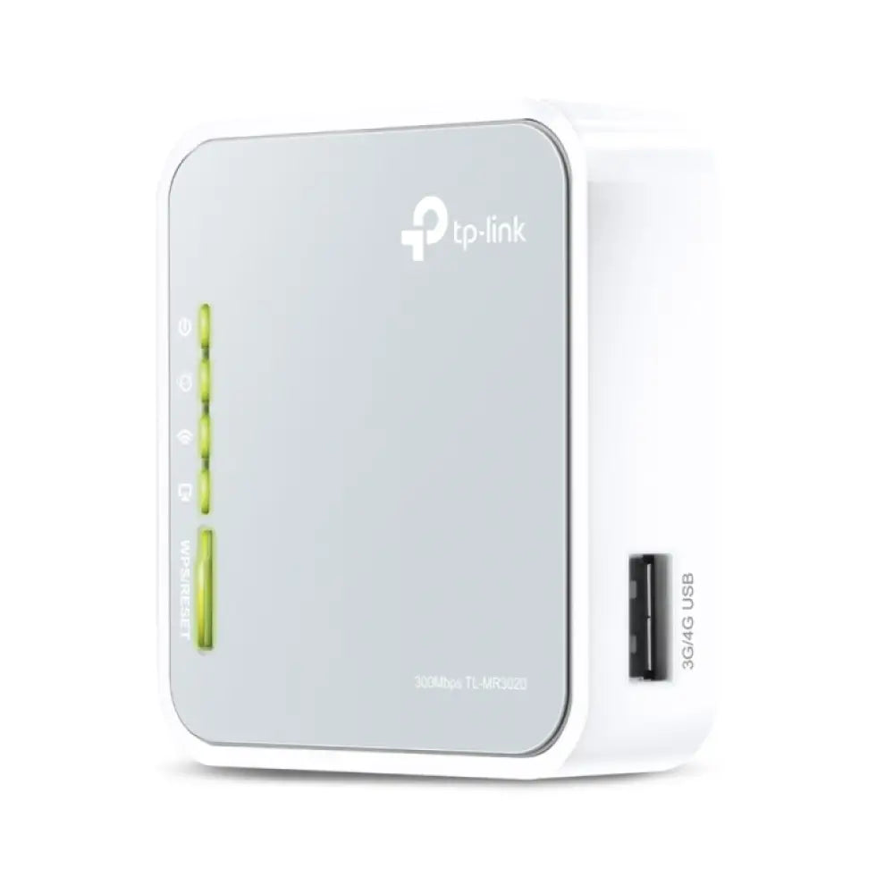 TP-Link TL-MR3020 router inalámbrico Ethernet rápido Banda única (2.4 GHz) Gris. Blanco - detalle