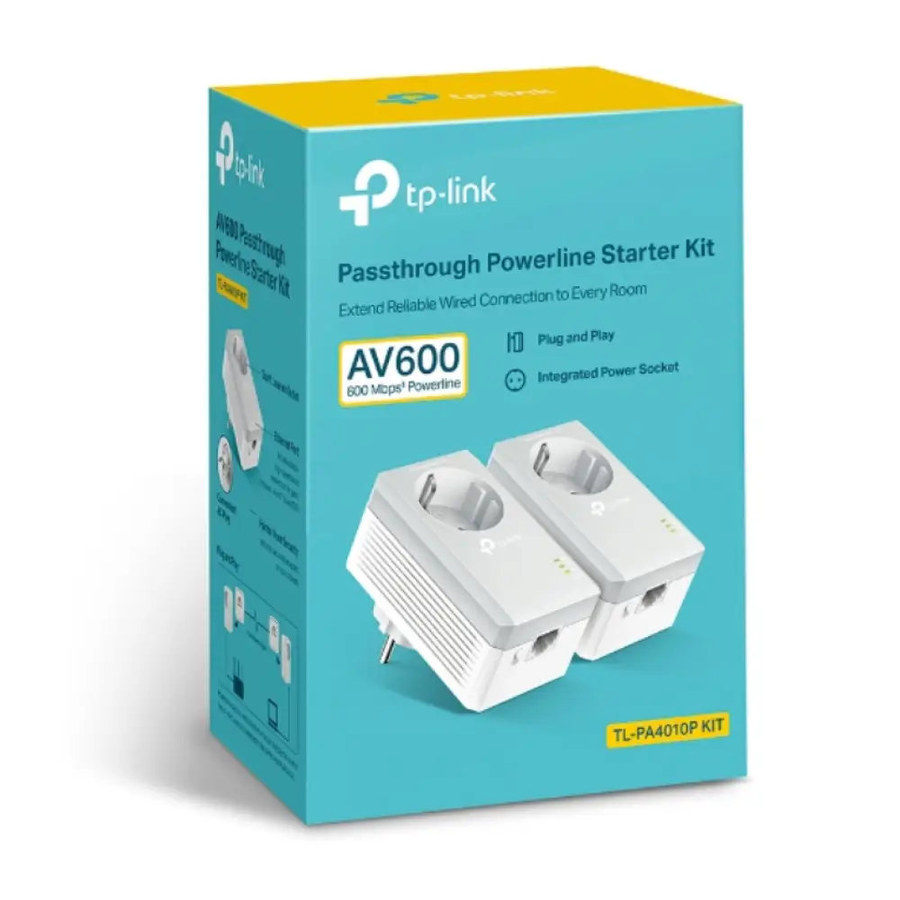 TP-Link TL-PA4010P KIT V5 adaptador de red PowerLine 600 Mbit/s Ethernet Blanco 2 pieza(s) - detalle
