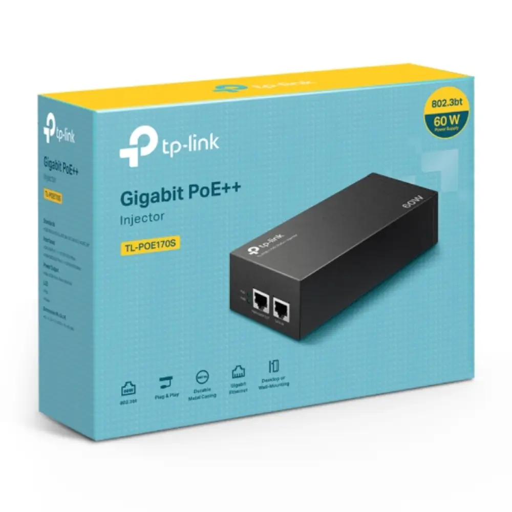 TP-Link TL-POE170S adaptador e inyector de PoE Gigabit Ethernet - detalle