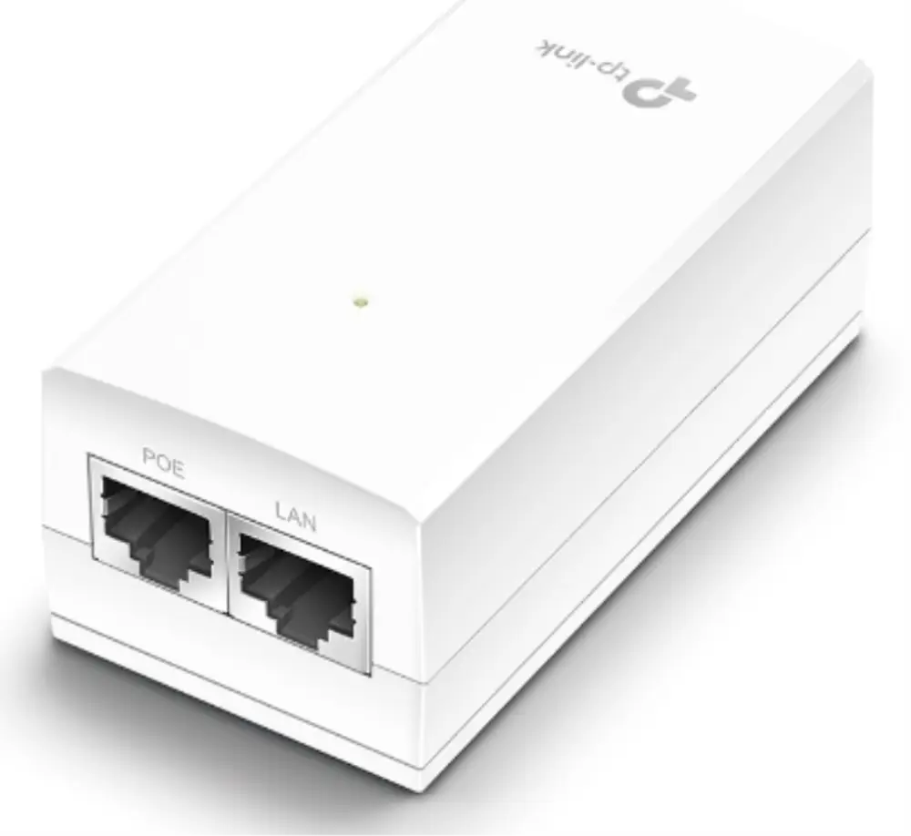 Adaptador e inyector PoE Gigabit Ethernet TP-LINK TL-POE2412G, inyector de red de 24 V para conexiones PoE confiables.