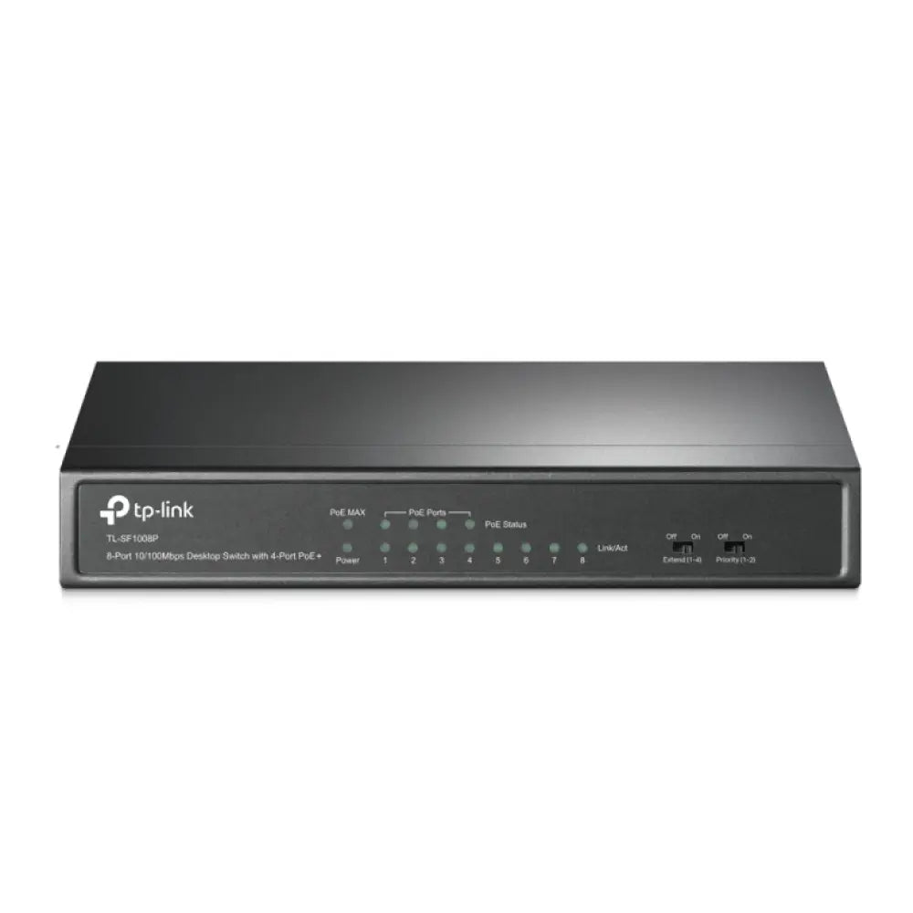 TP-Link TL-SF1008P No administrado Fast Ethernet (10/100) Energía sobre Ethernet (PoE) Negro - detalle