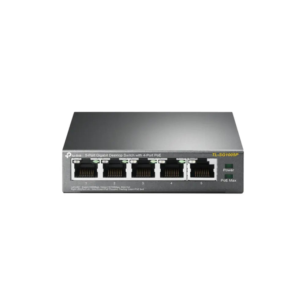 TP-Link TL-SG1005P No administrado Gigabit Ethernet (10/100/1000) Energía sobre Ethernet (PoE) Negro - detalle