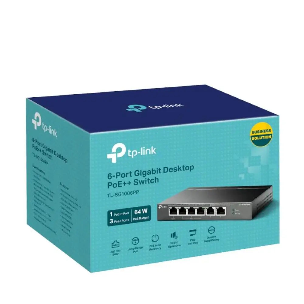 TP-Link TL-SG1006PP Switch 6xGB (3xPoE+ 1xPoE++) - detalle