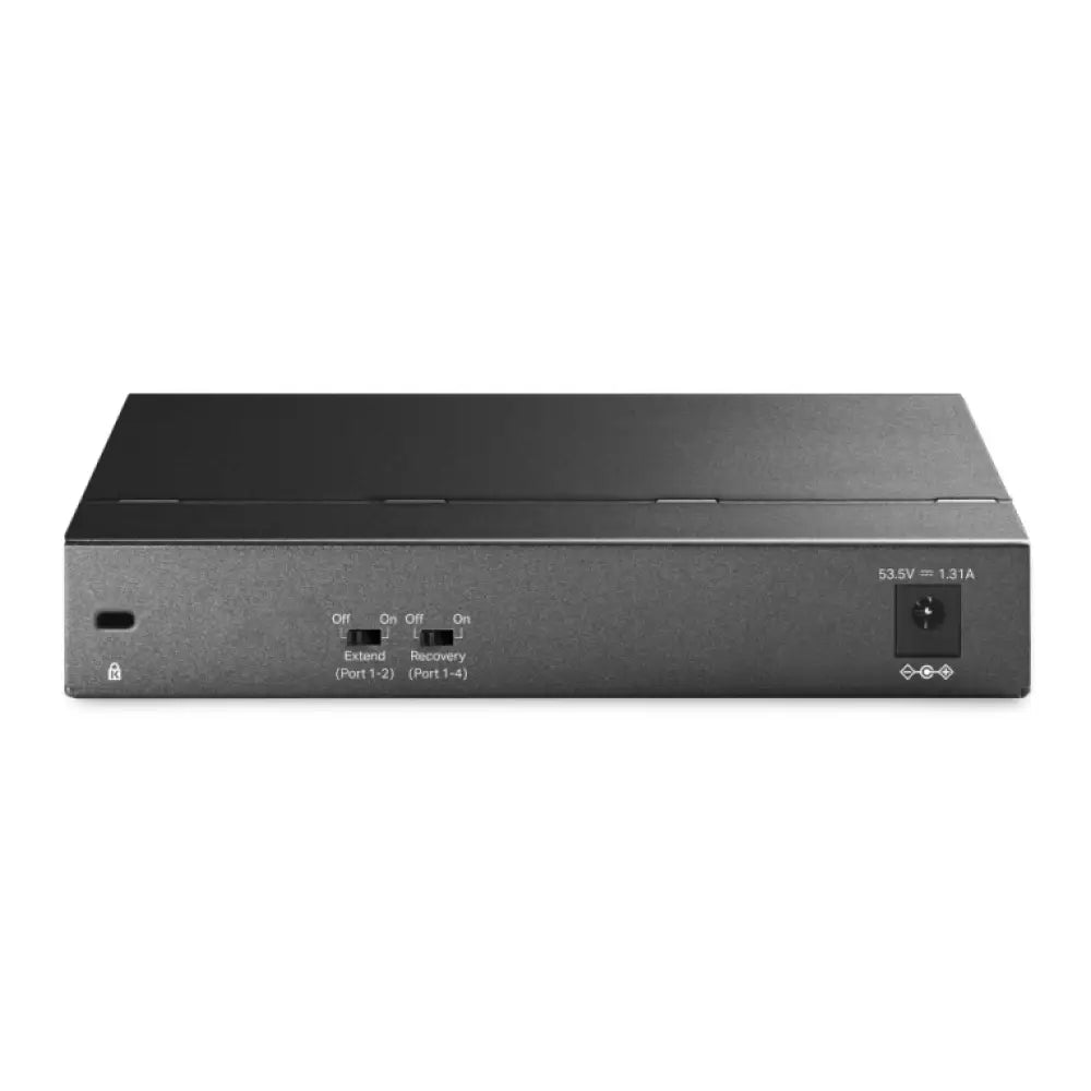 Interruptor TP-Link TL-SG1006PP no administrado, switch Gigabit Ethernet con PoE en color gris, para redes confiables y eficientes.