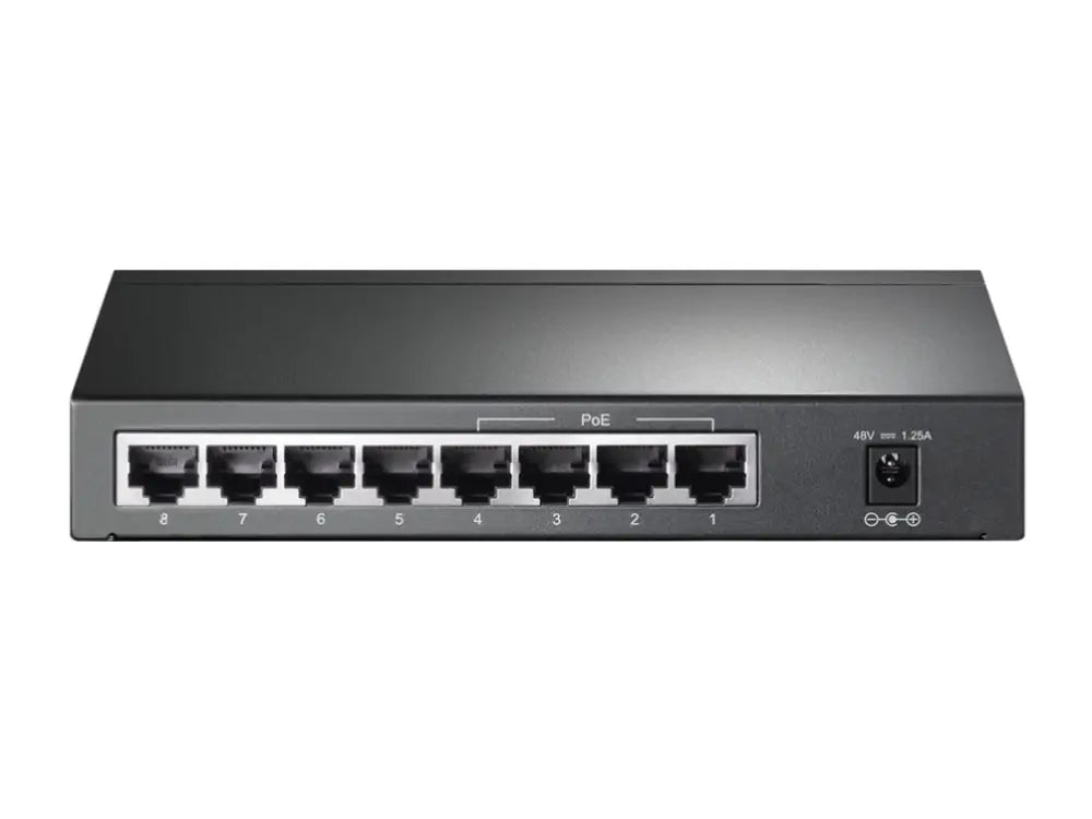 TP-Link TL-SG1008P Gestionado Gigabit Ethernet (10/100/1000) Energía sobre Ethernet (PoE) Gris - detalle