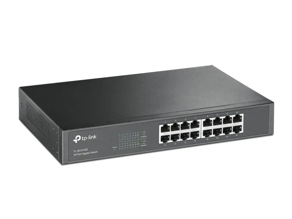 TP-Link TL-SG1016D No administrado Gigabit Ethernet (10/100/1000) Negro - detalle