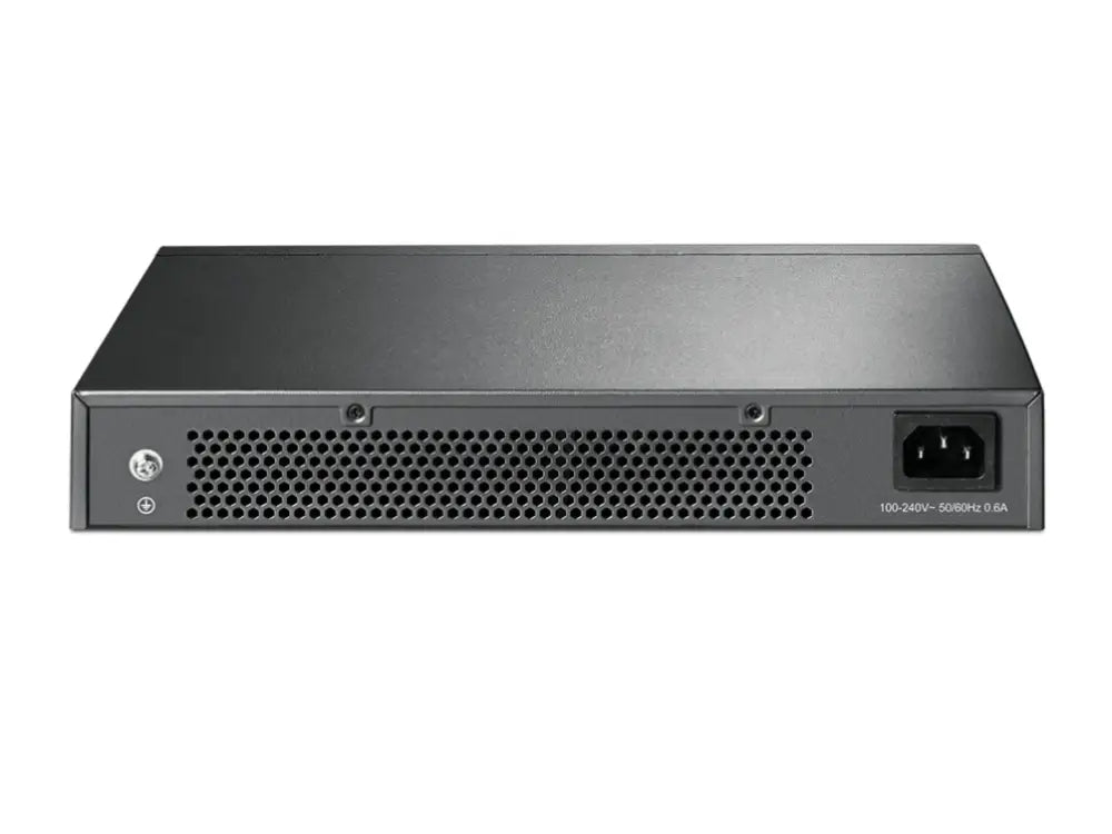 Interruptor gestionado TP-Link TL-SG1024DE con puertos Gigabit Ethernet 10/100/1000 en color negro.