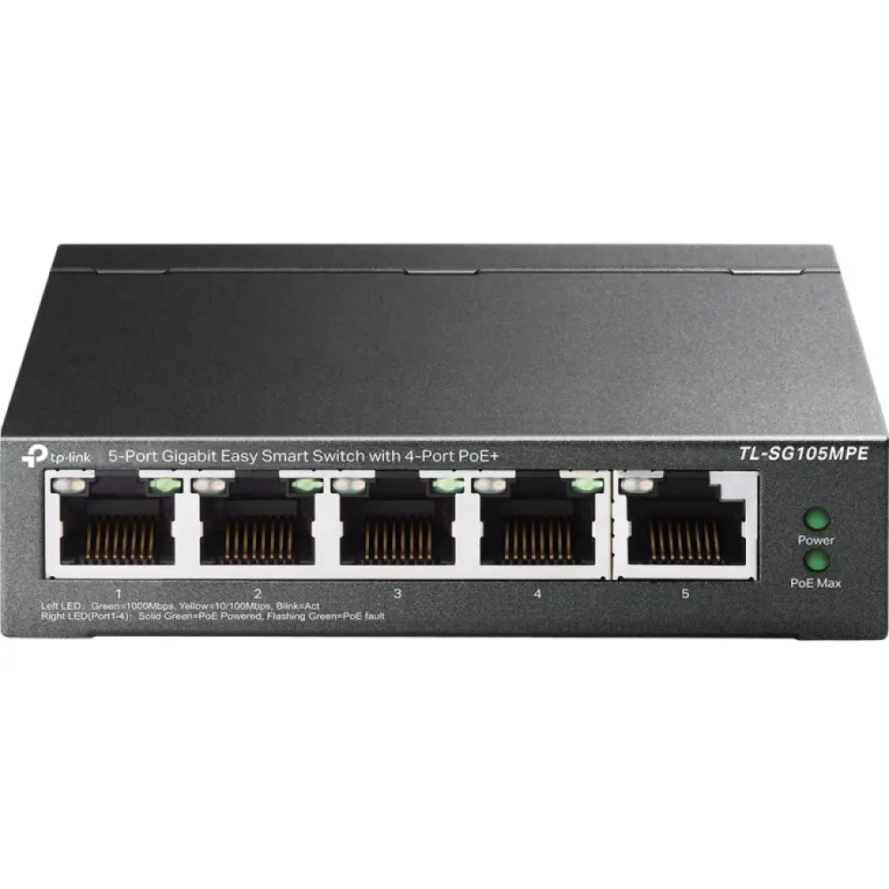 TP-Link TL-SG105MPE switch L2 Gigabit Ethernet (10/100/1000) Energía sobre Ethernet (PoE) Negro - detalle