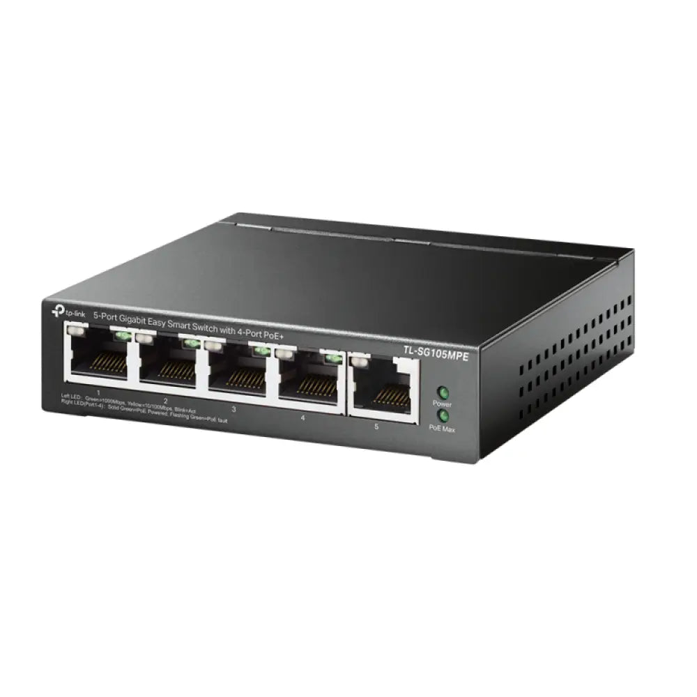 TP-Link TL-SG105MPE switch L2 Gigabit Ethernet (10/100/1000) Energía sobre Ethernet (PoE) Negro - detalle