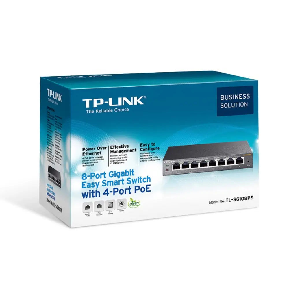 TP-LINK TL-SG108PE Switch 8xGB 4xGB PoE - detalle