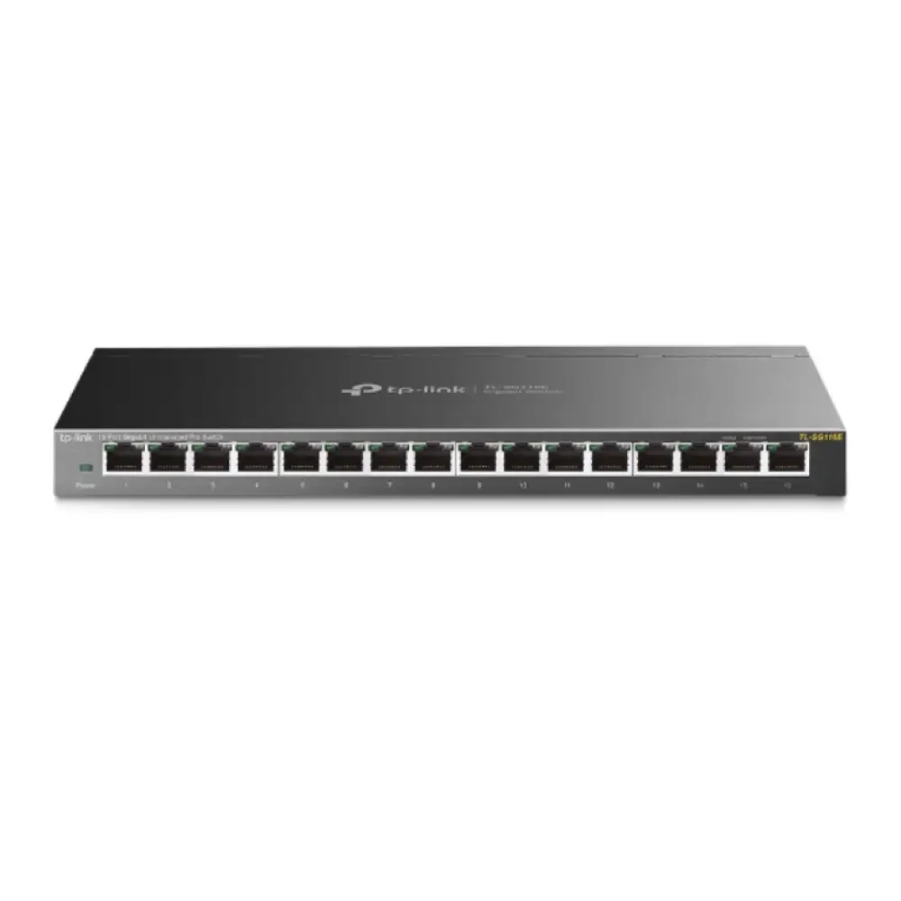 TP-Link TL-SG116E No administrado L2 Gigabit Ethernet (10/100/1000) Negro - detalle