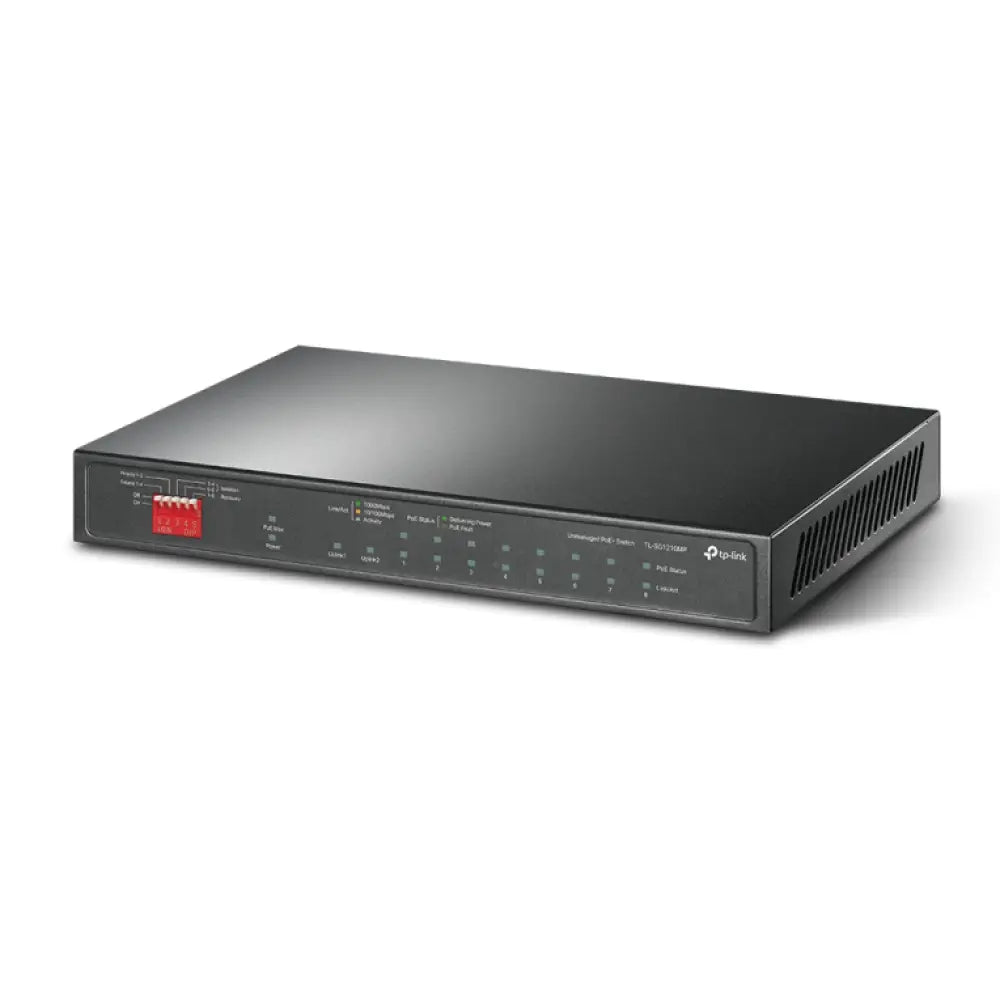 TP-Link TL-SG1210MP switch No administrado Gigabit Ethernet (10/100/1000) Energía sobre Ethernet (PoE) Negro - detalle