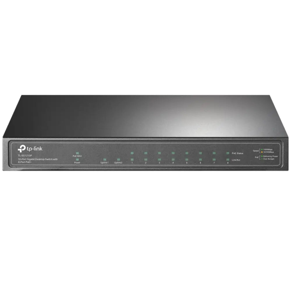 TP-Link TL-SG1210P switch No administrado Gigabit Ethernet (10/100/1000) Energía sobre Ethernet (PoE) Gris - detalle