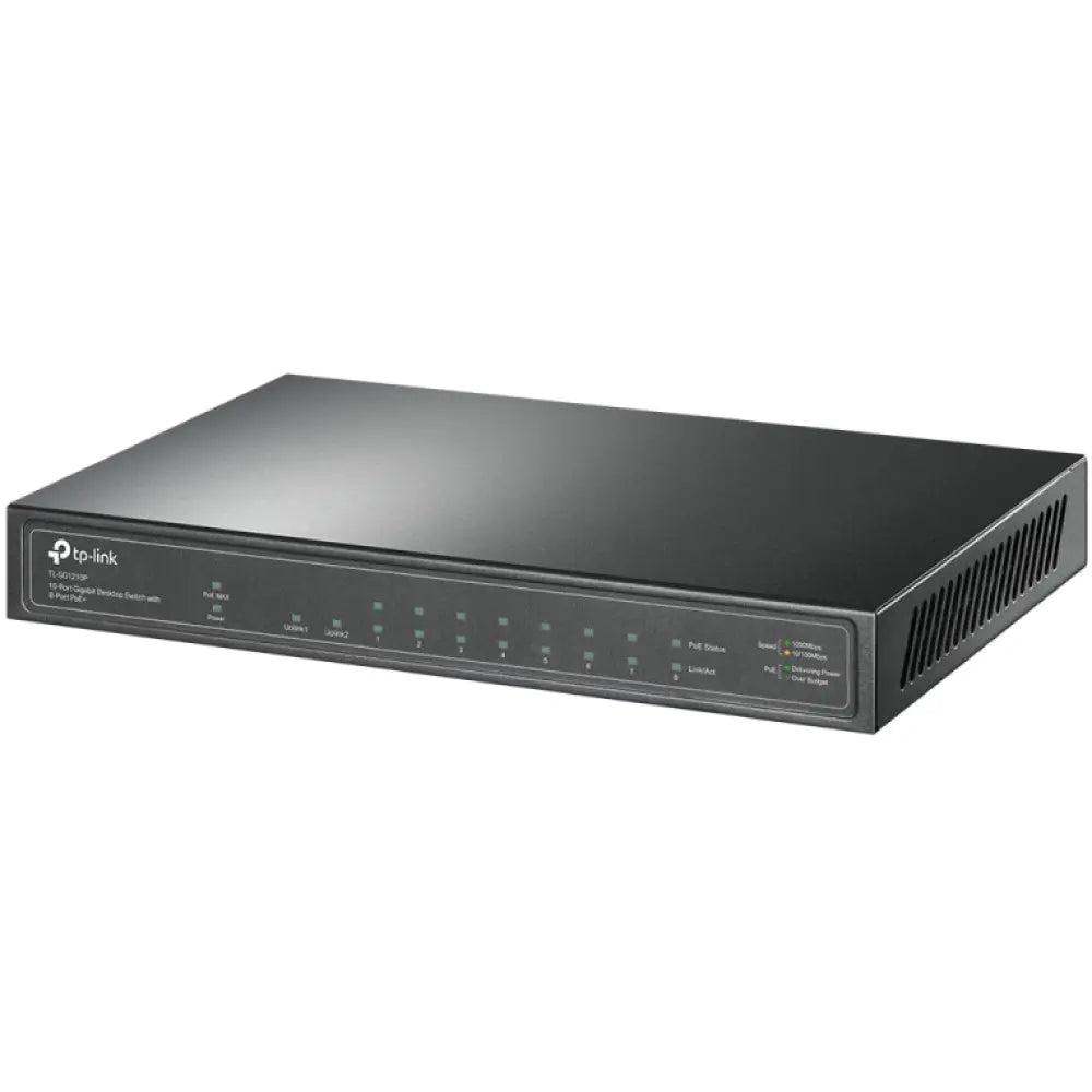 TP-Link TL-SG1210P switch No administrado Gigabit Ethernet (10/100/1000) Energía sobre Ethernet (PoE) Gris - detalle